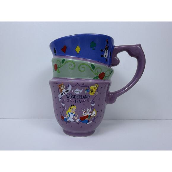 Other - Disney Parks Alice in Wonderland Mad Tea Party Triple Stacked Ceramic Mug